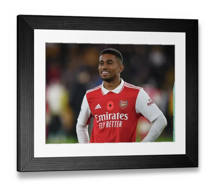 Framed Print : Reiss Nelson in Action: Wolverhampton Wanderers vs Arsenal FC, Premier League 2022-23