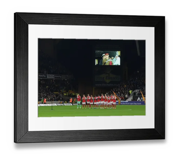 Framed Print : Arsenal Honors Remembrance Day Before Wolverhampton Wanderers Clash in Premier League