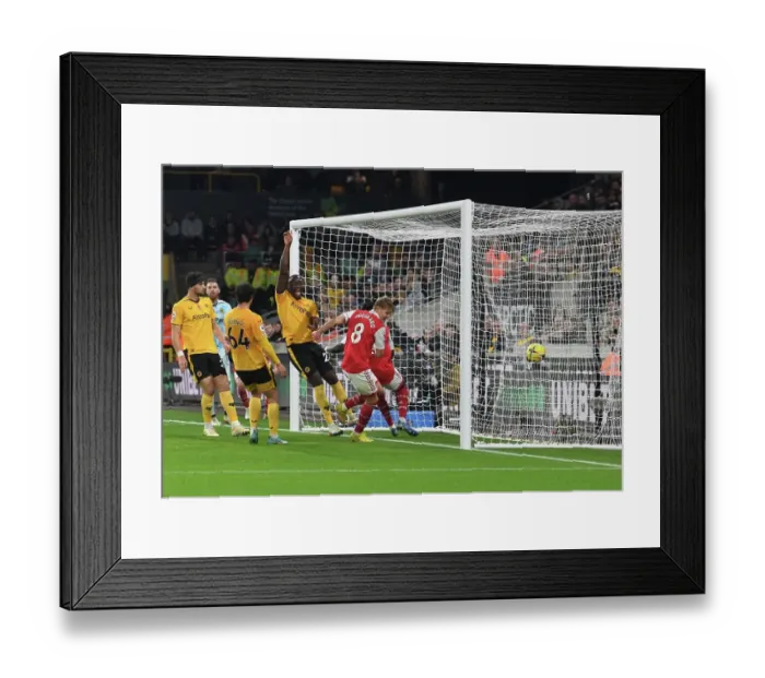 Framed Print : Martin Odegaard Scores First Arsenal Goal: Wolverhampton Wanderers vs Arsenal FC, Premier League 2022-23
