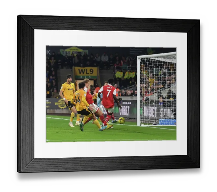 Framed Print : Martin Odegaard Scores First Arsenal Goal: Wolverhampton Wanderers 0-1 Arsenal, Premier League 2022-23