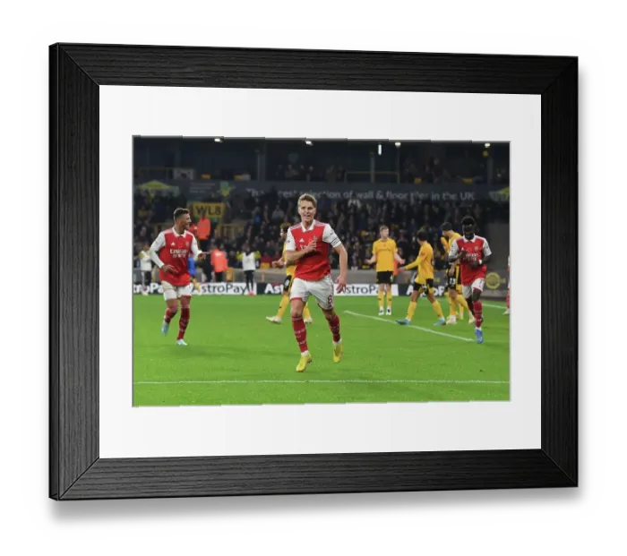 Framed Print : Martin Odegaard Scores First Arsenal Goal: Arsenal Secures Victory Over Wolverhampton Wanderers in 2022-23 Premier League Framed Print : Martin Odegaard Scores First Arsenal Goal: Arsenal Secures Victory Over Wolverhampton Wanderers in 2022-23 Premier League