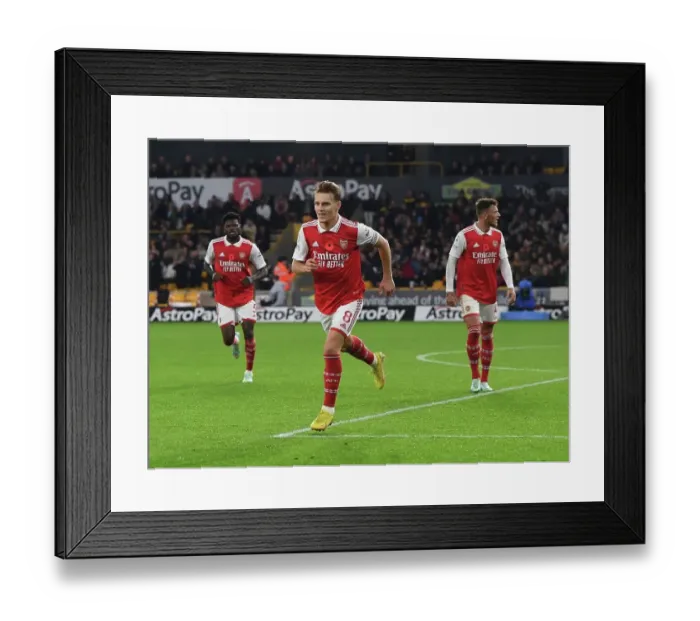 Framed Print : Martin Odegaard Scores Arsenal's Second: Wolverhampton Wanderers vs. Arsenal FC, Premier League 2022-23 Framed Print : Martin Odegaard Scores Arsenal's Second: Wolverhampton Wanderers vs. Arsenal FC, Premier League 2022-23
