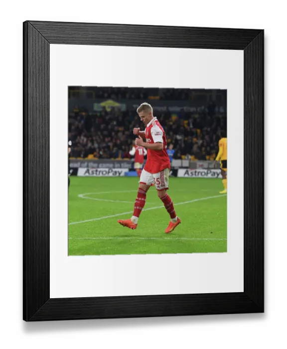 Framed Print : Odegaard Scores the Decisive Goal: Arsenal's Triumph over Wolverhampton Wanderers in the Premier League 2022-23
