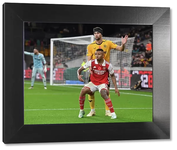 Gabriel Jesus vs Max Kilman: Intense Battle at Molineux - Wolverhampton Wanderers vs Arsenal FC, Premier League 2022-23