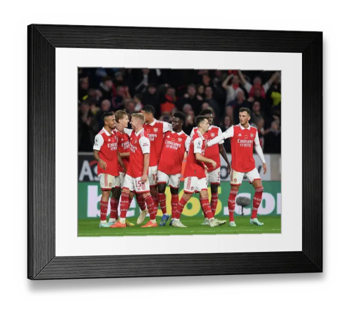 Framed Print : Martin Odegaard Scores Arsenal's Second Goal: Wolverhampton Wanderers vs Arsenal FC, Premier League 2022-23