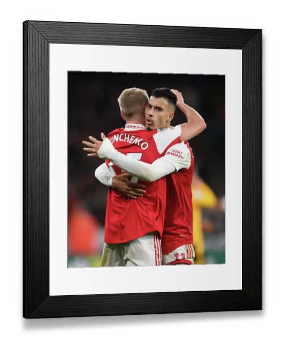 Framed Print : Martinelli and Zinchenko: Unstoppable Arsenal Duo Score Second Goal vs. Wolverhampton Wanderers (2022-23)