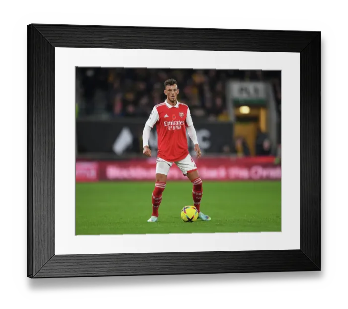 Framed Print : Ben White in Action: Arsenal vs. Wolverhampton Wanderers (2022-23) Framed Print : Ben White in Action: Arsenal vs. Wolverhampton Wanderers (2022-23)
