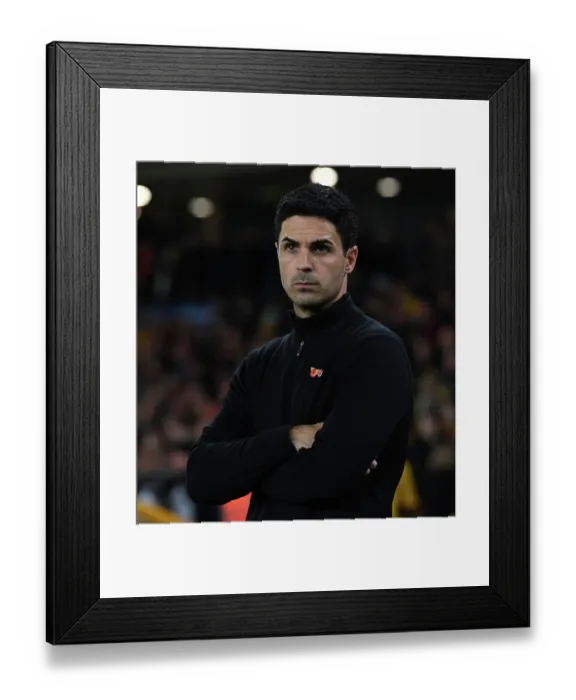 Framed Print : Mikel Arteta Before Wolverhampton Wanderers vs Arsenal FC Premier League Match, 2022-23 Framed Print : Mikel Arteta Before Wolverhampton Wanderers vs Arsenal FC Premier League Match, 2022-23