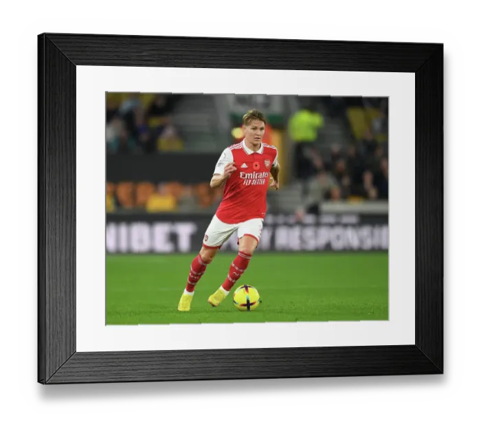 Framed Print : Martin Odegaard in Action: Arsenal vs Wolverhampton Wanderers, 2022-23 Premier League