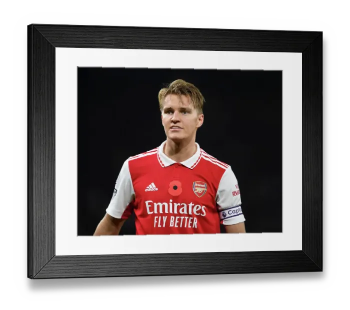 Framed Print : Martin Odegaard in Action: Arsenal vs. Wolverhampton Wanderers, Premier League 2022-23