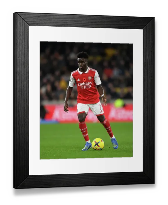 Framed Print : Bukayo Saka in Action: Wolverhampton Wanderers vs. Arsenal FC, Premier League 2022-23 Framed Print : Bukayo Saka in Action: Wolverhampton Wanderers vs. Arsenal FC, Premier League 2022-23