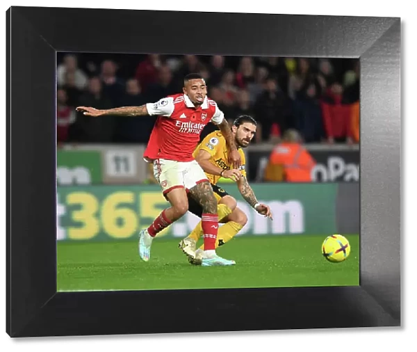 Gabriel Jesus vs Ruben Neves: Intense Battle in Wolverhampton Wanderers vs Arsenal FC Premier League Clash