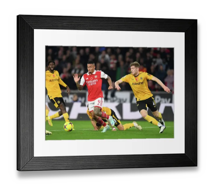 Framed Print : Gabriel Jesus Chases Down Nathan Collins: Wolverhampton Wanderers vs Arsenal FC, Premier League 2022-23 Framed Print : Gabriel Jesus Chases Down Nathan Collins: Wolverhampton Wanderers vs Arsenal FC, Premier League 2022-23