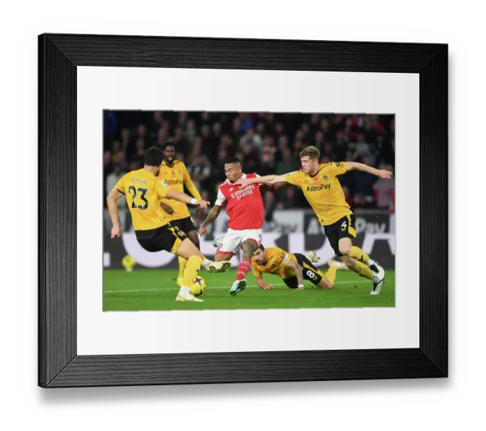 Framed Print : Gabriel Jesus Faces Pressure: Wolverhampton Wanderers vs. Arsenal FC, Premier League 2022-23 Framed Print : Gabriel Jesus Faces Pressure: Wolverhampton Wanderers vs. Arsenal FC, Premier League 2022-23