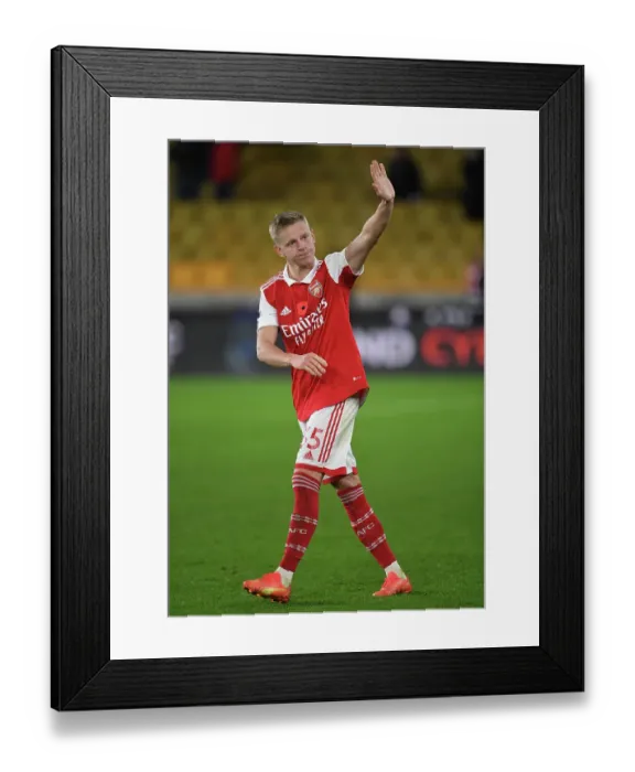 Framed Print : Arsenal's Oleksandr Zinchenko Celebrates Win Against Wolverhampton Wanderers in 2022-23 Premier League Framed Print : Arsenal's Oleksandr Zinchenko Celebrates Win Against Wolverhampton Wanderers in 2022-23 Premier League
