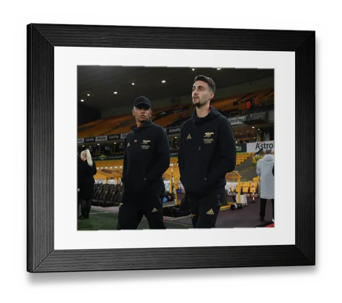 Framed Print : Arsenal's Marquinhos and Fabio Vieira Prepare for Wolverhampton Wanderers Clash in Premier League 2022-23