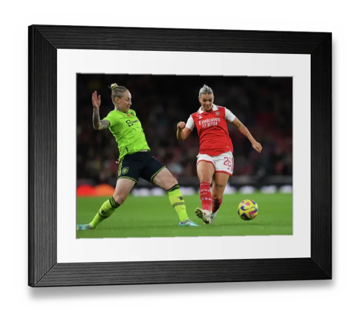 Framed Print : Arsenal vs Manchester United: Women's Super League Clash at Emirates Stadium