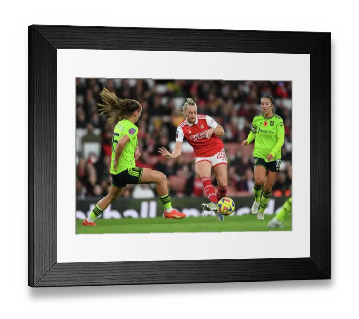 Framed Print : Arsenal Women vs Manchester United: Barclays WSL Clash at Emirates Stadium (2022-23)