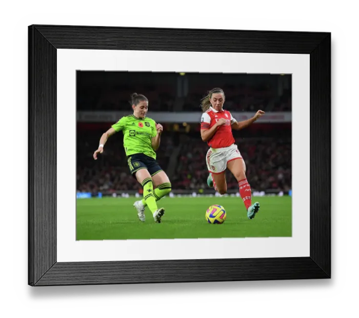 Framed Print : Arsenal vs Manchester United: A Women's Super League Showdown at Emirates Stadium - McCabe vs Batlle Framed Print : Arsenal vs Manchester United: A Women's Super League Showdown at Emirates Stadium - McCabe vs Batlle
