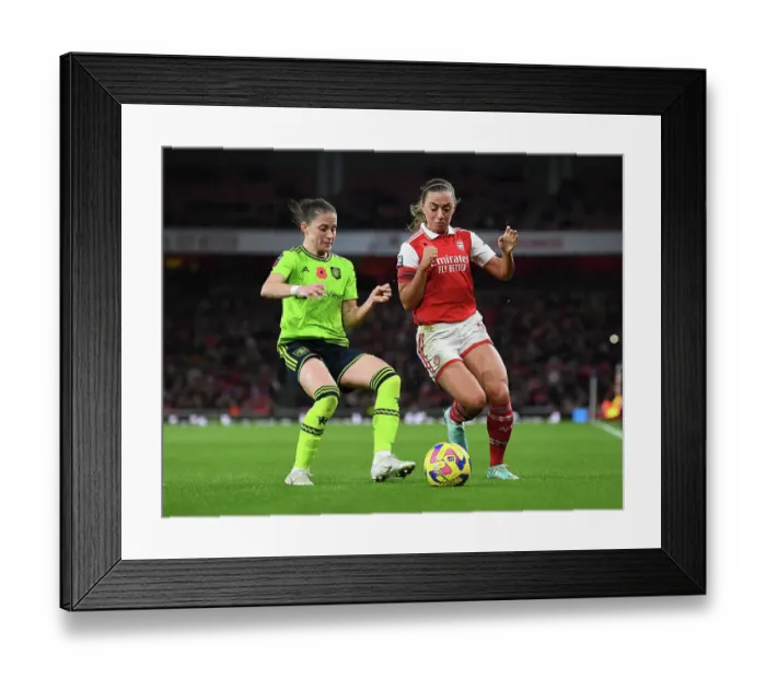 Framed Print : Arsenal vs Manchester United: FA Women's Super League Clash at Emirates Stadium (2022-23)