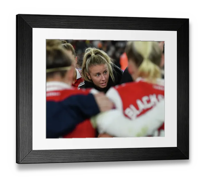 Framed Print : Arsenal Women vs Manchester United: Leah Williamson Rallies Team After Nail-Biting WSL Clash at Emirates Stadium Framed Print : Arsenal Women vs Manchester United: Leah Williamson Rallies Team After Nail-Biting WSL Clash at Emirates Stadium
