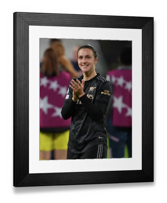 Framed Print : Arsenal's Lotte Wubben-Moy Celebrates Victory over Juventus in UEFA Women's Champions League Framed Print : Arsenal's Lotte Wubben-Moy Celebrates Victory over Juventus in UEFA Women's Champions League