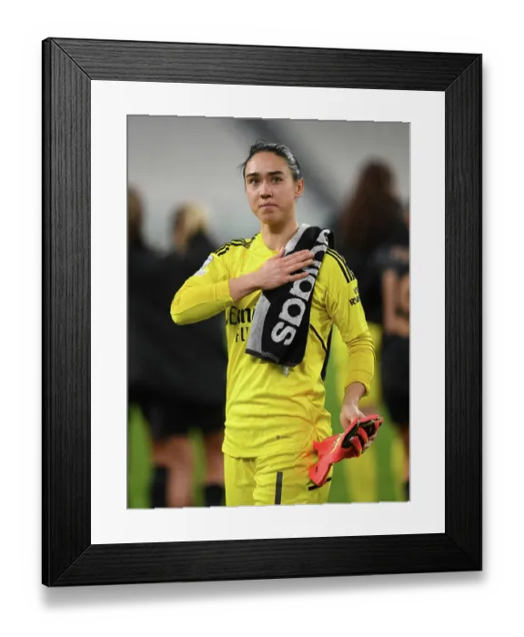Framed Print : Arsenal Women's Team Thanks Fans After Juventus Showdown in UEFA Champions League Framed Print : Arsenal Women's Team Thanks Fans After Juventus Showdown in UEFA Champions League