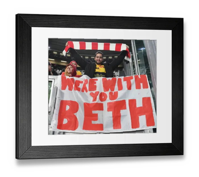 Framed Print : Arsenal Fans Rally Behind Beth Mead in UEFA Women's Champions League Clash Against Juventus Framed Print : Arsenal Fans Rally Behind Beth Mead in UEFA Women's Champions League Clash Against Juventus
