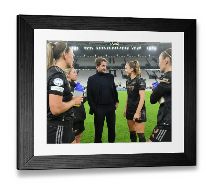 Framed Print : Juventus vs Arsenal: Walti and Montemurro's Post-Match Chat - UEFA Women's Champions League 2022-23
