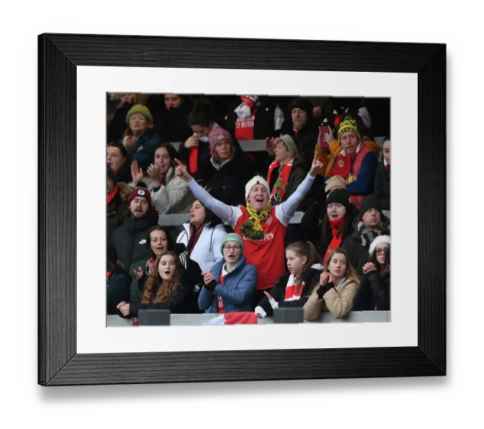 Framed Print : Arsenal Women vs. Everton Women: FA Women's Super League Showdown at Meadow Park - A Sea of Passionate Arsenal Fans Framed Print : Arsenal Women vs. Everton Women: FA Women's Super League Showdown at Meadow Park - A Sea of Passionate Arsenal Fans