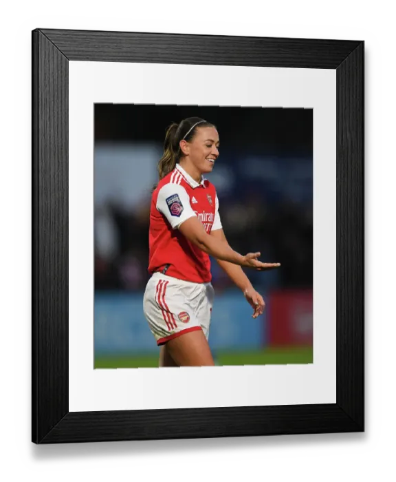 Framed Print : Arsenal's McCabe Stars: Arsenal Women Dominate Everton Women in FA WSL Match