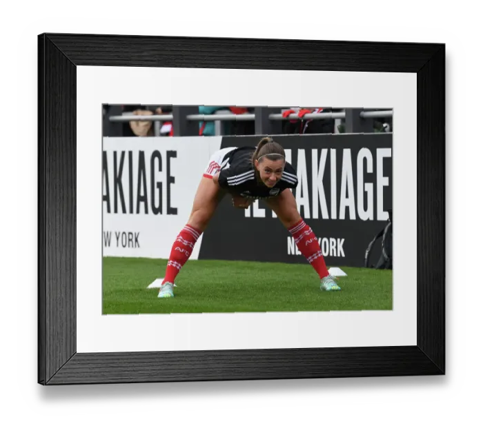 Framed Print : Arsenal's Katie McCabe Gears Up for FA Women's Super League Clash Against Everton