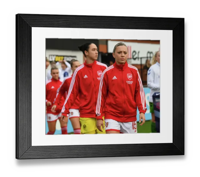 Framed Print : Arsenal's Katie McCabe Prepares for FA WSL Clash Against Everton at Meadow Park Framed Print : Arsenal's Katie McCabe Prepares for FA WSL Clash Against Everton at Meadow Park