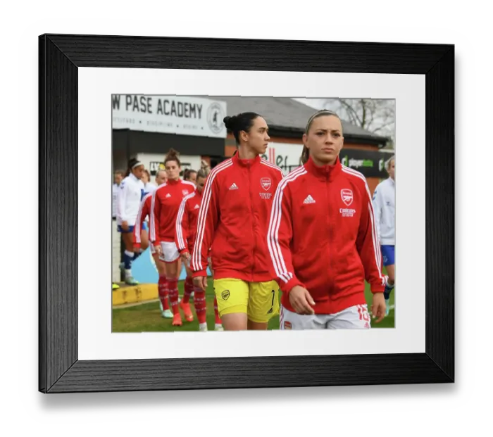 Framed Print : Arsenal Women vs Everton Women: Manuela Zinsberger Prepares for FA WSL Clash at Meadow Park