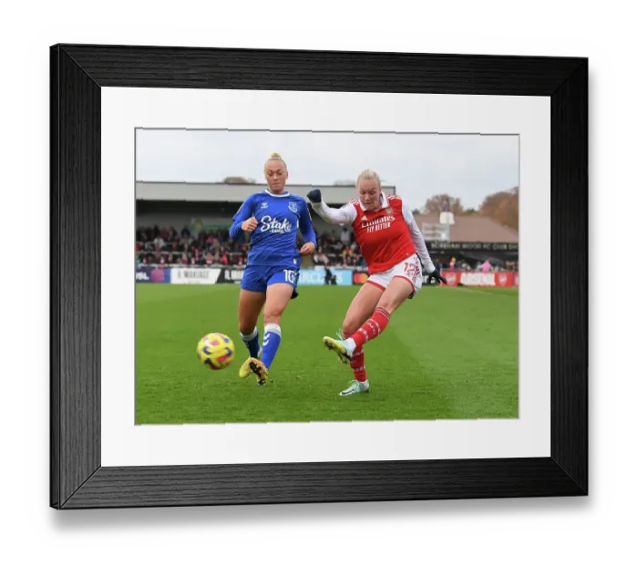 Framed Print : Arsenal vs. Everton: Intense Moment in the FA Women's Super League Framed Print : Arsenal vs. Everton: Intense Moment in the FA Women's Super League