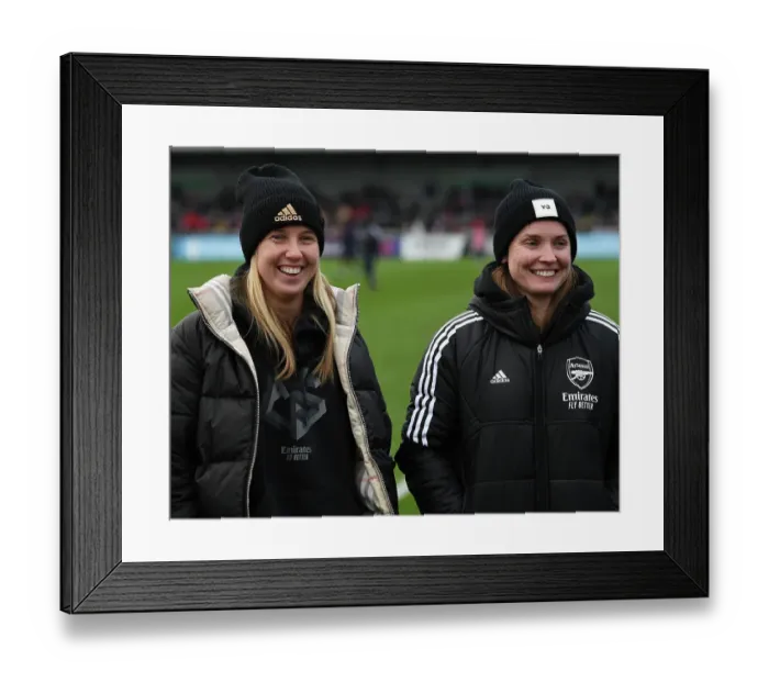 Framed Print : Arsenal Women's Half Time: Beth Mead and Kim Little in Deep Discussion at Meadow Park Framed Print : Arsenal Women's Half Time: Beth Mead and Kim Little in Deep Discussion at Meadow Park