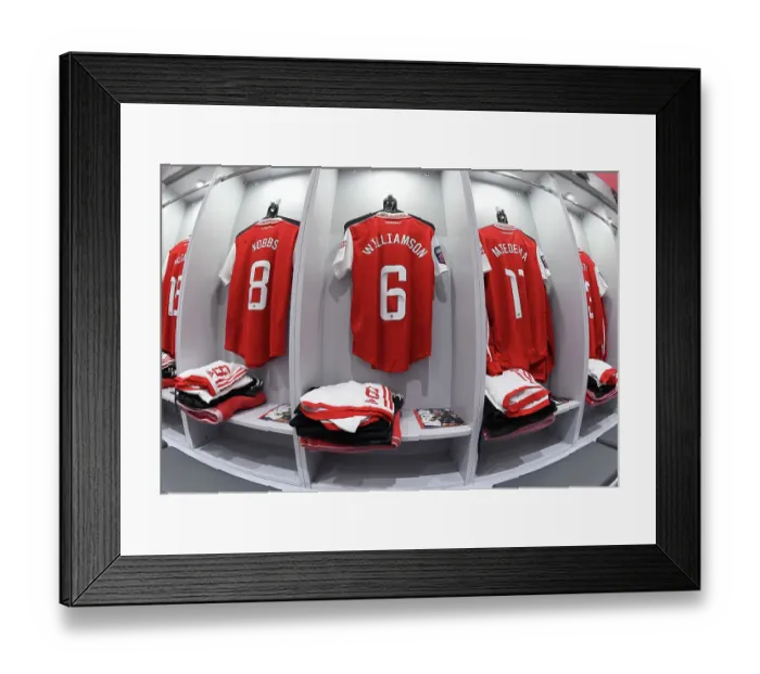 Framed Print : Arsenal Women Gear Up for FA WSL Clash against Everton at Meadow Park (2022-23)