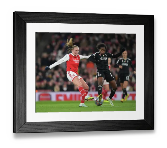 Framed Print : Arsenal Women vs Juventus Women: A Tense Shootout in the UEFA Champions League Framed Print : Arsenal Women vs Juventus Women: A Tense Shootout in the UEFA Champions League