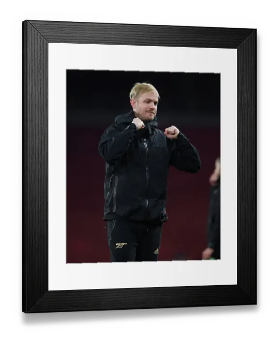 Framed Print : Arsenal Women's Historic Champions League Victory: Jonas Eidevall's Triumph over Juventus
