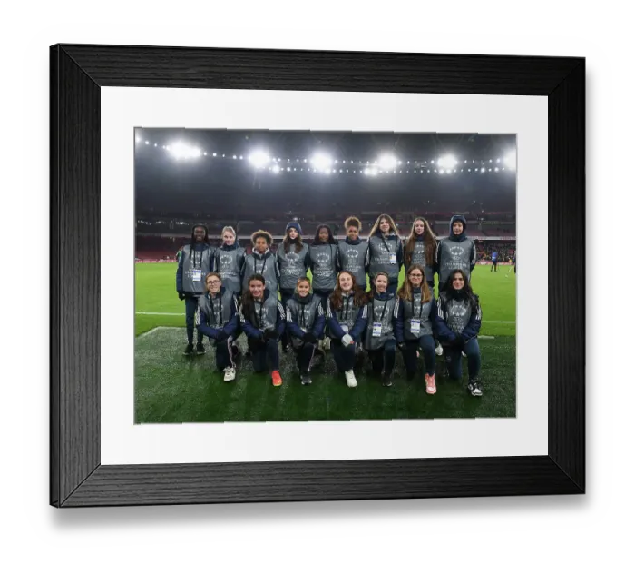 Framed Print : Arsenal Women vs Juventus Women: UEFA Women's Champions League Clash at Emirates Stadium