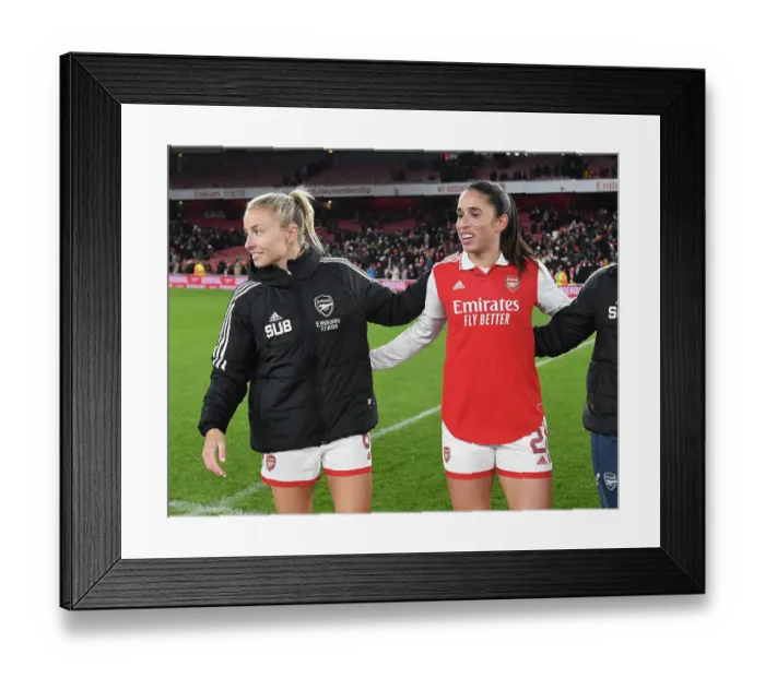 Framed Print : Battle in Group C: Arsenal Women's Champions League Clash Against Juventus at Emirates Stadium