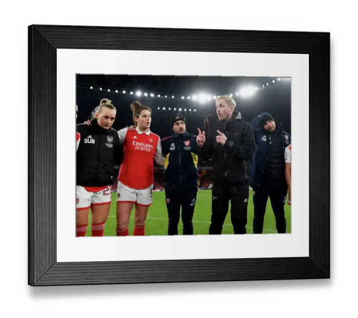Framed Print : Eidevall's Battle: Arsenal Women vs Juventus Women in UEFA Champions League Group C
