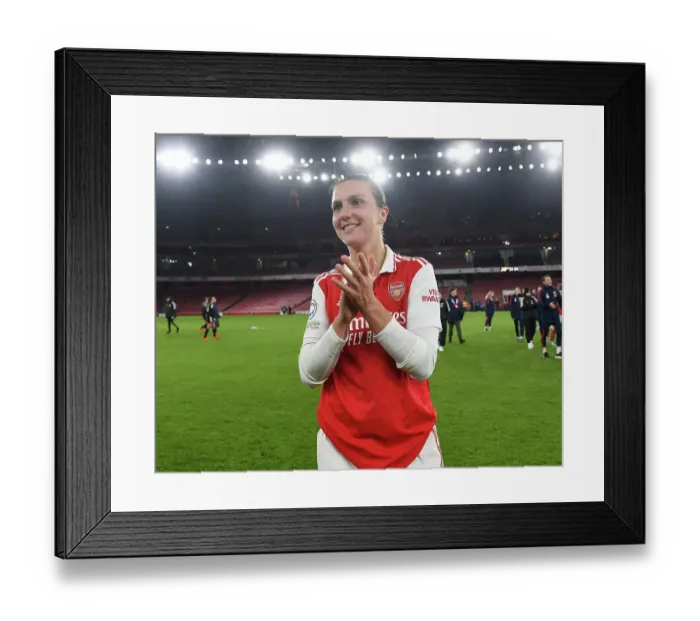 Framed Print : Battle in the Champions League: Arsenal Women vs Juventus Women at Emirates Stadium (2022-23)