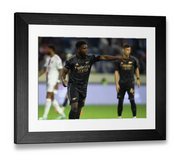 Framed Print : Arsenal vs. Olympique Lyonnais: Dubai Super Cup Clash, 2022