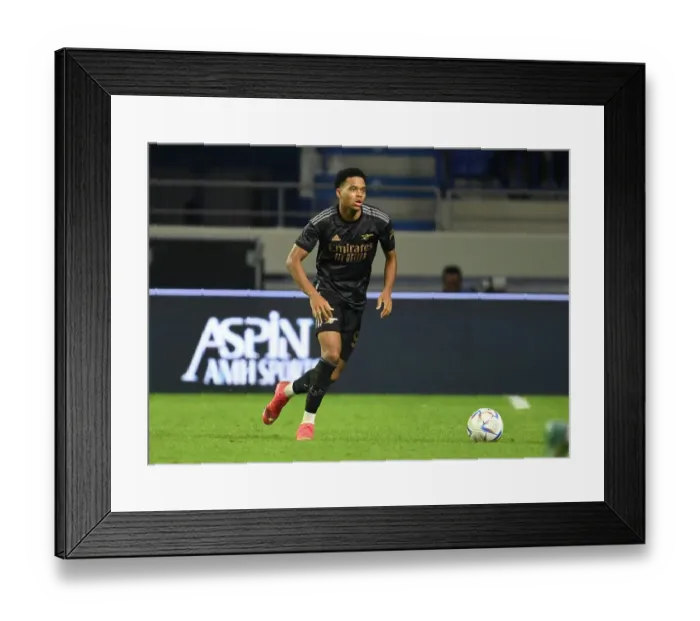 Framed Print : Arsenal vs. Olympique Lyonnais: Dubai Super Cup Clash, 2022