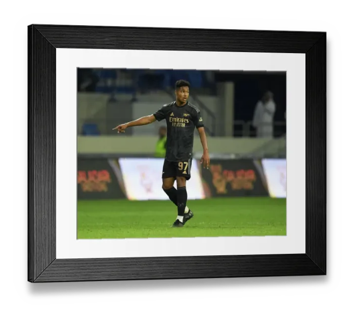 Framed Print : Arsenal vs. Olympique Lyonnais: Dubai Super Cup Clash, 2022