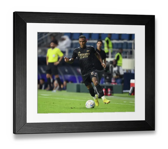 Framed Print : Arsenal vs. Olympique Lyonnais: Dubai Super Cup Clash (2022-23) Framed Print : Arsenal vs. Olympique Lyonnais: Dubai Super Cup Clash (2022-23)