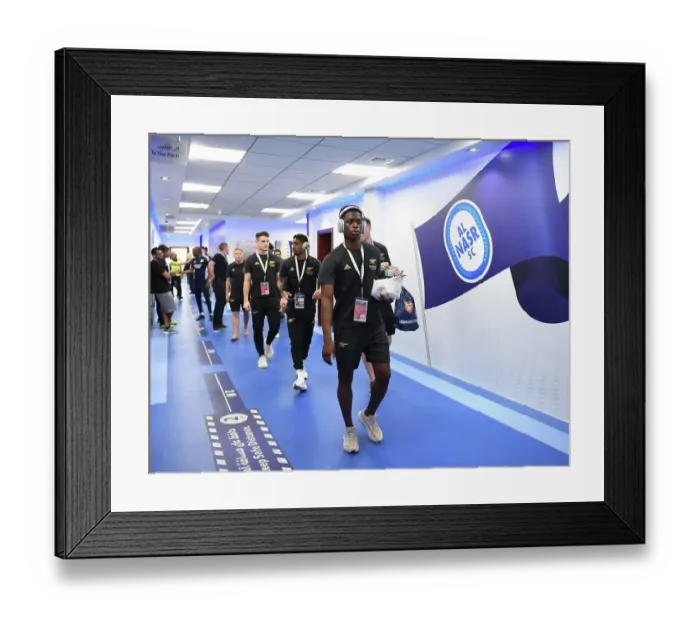 Framed Print : Arsenal vs. Olympique Lyonnais: Dubai Super Cup Showdown, 2022