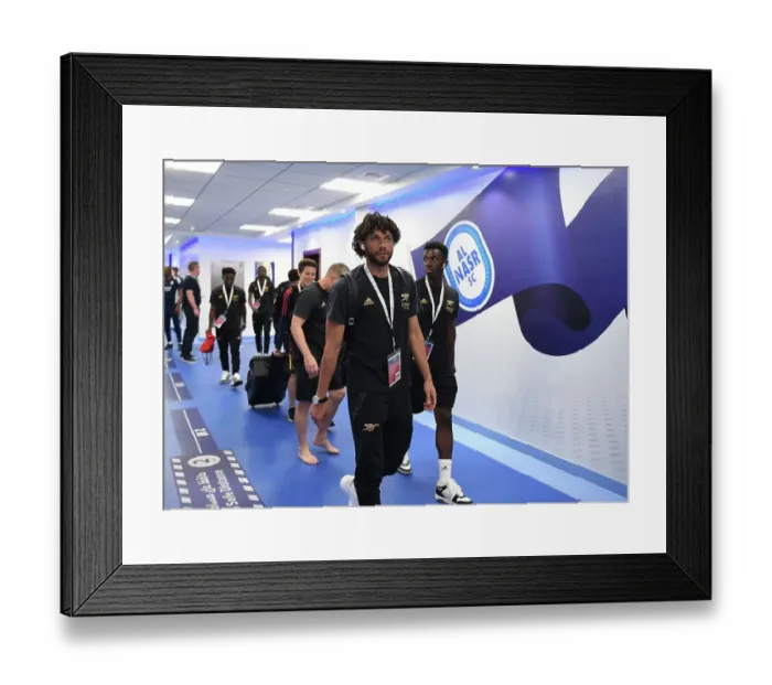 Framed Print : Arsenal vs. Olympique Lyonnais: Dubai Super Cup Showdown, 2022