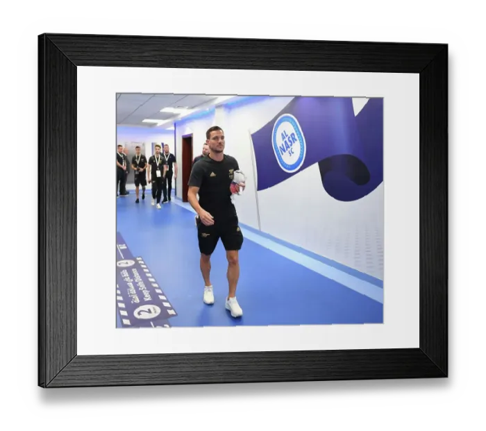 Framed Print : Arsenal vs. Olympique Lyonnais: Dubai Super Cup Showdown, 2022